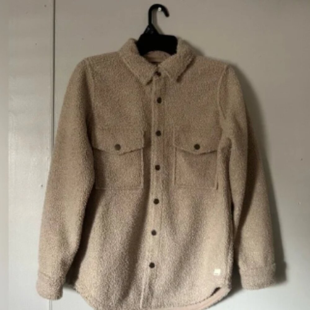 Beige Sherpa Shirt Jacket Vuori